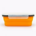 thumbnail image 3 of Silicone Lunch Container Bento Box, Collapsible Food Storage Containers with Airtight Lids and 2in1 Fork, Reusable Food Containers for Travel,Camping and RV, Food Grade 1000ml Microwave Container, 3 of 3