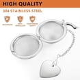 thumbnail image 5 of Januofit Tea Infuser for Loose Leaf Tea 2 Pack – 2" 304 Stainless Steel Tea Strainer Ball with Bonus Tea Scoop Clip – Extra Fine Mesh, Rustproof, Easy to Clean, 5 of 7