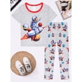 thumbnail image 2 of QEFJNO 3-12Y Kid Boys Astronaut Pajamas Little Big Boys Sleepwear Short Sleeves and Pants 2 Pieces Summer Pjs Set, 2 of 11