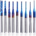 thumbnail image 1 of Milling Cutter Mill 10 Pack End Packs Bit Blue-Coated Shank Inch 1/8 Per Tools & Home Improvement Milling Cutter Set,Cnc End Mill,Hss Milling Tools,Router Bit Cutter,Metal Cutting Endmills,Wood Milli, 1 of 9