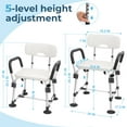 thumbnail image 7 of COSYWILL Shower Chair for Inside Shower,Bath Chair with Arms and Back,Heavy Duty Safety Shower Bench with Height Adjustable Bath Seat,White, 7 of 7