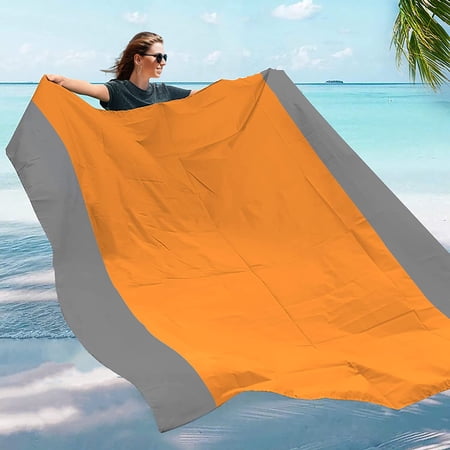 Fymlhomi Beach Blanket 79"x83" Sandproof Large Beach Blanket Water Resistant Mat for Family (2-4) Lightweight Picnic Blanket, Portable Outdoor Camping Blankets