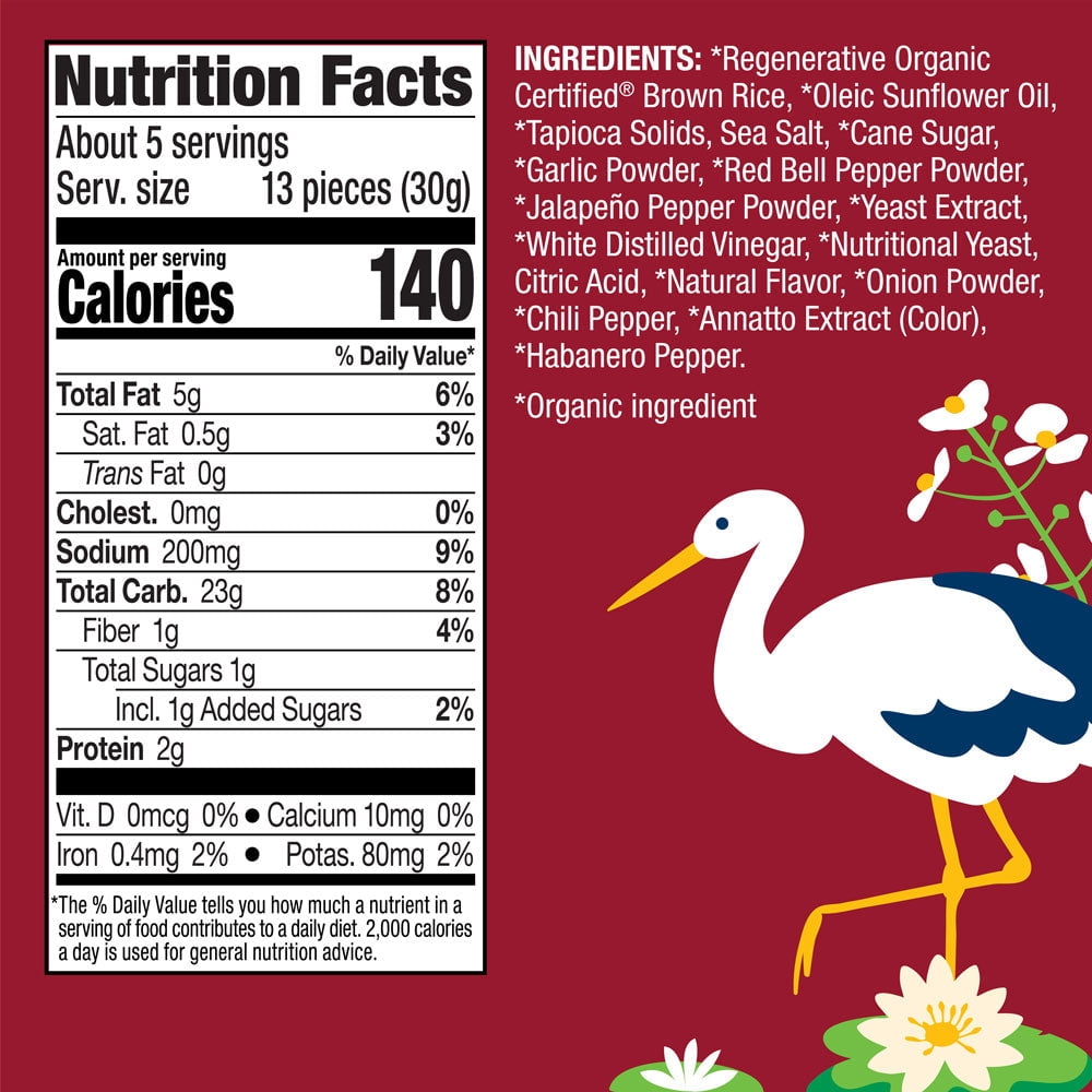 (Pack Of 6) Lundberg Rice Cake Mini Fiery Hot 5 Oz