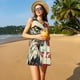thumbnail image 3 of Fotbe Retro American Eagle Vestido de Verano sin Mangas para Mujer – Vestido Midi Línea A, Estilo Camiseta Floral, Vestido Playero Casual y Fluido, 3 of 7