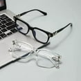 thumbnail image 5 of Classic Non-prescription Eyeglasses Thick Square Frame Clear Lens Glasses for Women Men, 5 of 5