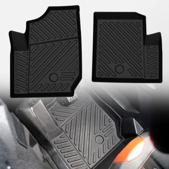 A & UTV PRO Floor Mat for Polaris General 1000/ General XP 1000 2016-2023, UTV Front Row Custom Fit Anti-Slip Floor Slush Liners, All Weather TPE Material Protection Accessories, 2PCS