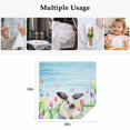 thumbnail image 5 of Spring Easter Cloth Napkins, Blue Botanical Tulip Rabbit Butterfly Washable and Reusable Dinner Napkins Set of 4, Table Napkin for Kitchen Party Birthday Wedding Hotel Housewarming 20"x20", 5 of 9