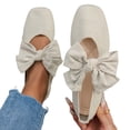 thumbnail image 3 of Xucatan Women's Pointed Toe Mesh Flats with Bow Detail, Breathable Stretch Knit Slip On Shoes with Wide Toe Box, Soft Cushioned Insole Comfort Flats for Daily Walking and Casual Wear Gift, 3 of 8