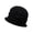 Black, variant on Hats Beret Hats For Women Wool Mother Hat Outdoor Warm Windproof Wool Basin Hat Women's Flower Topper Hat