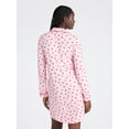 thumbnail image 4 of Joyspun Women's Dreamy Soft Collection Notch Collar Sleepshirt with Long Sleeves, Sizes S-4X, 4 of 5