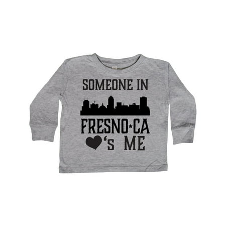 

Inktastic Fresno California Someone Loves Me Skyline Gift Toddler Boy or Toddler Girl Long Sleeve T-Shirt