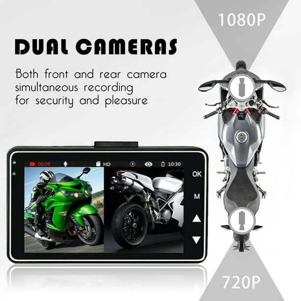 1 ensemble moto DVR 1080P HD moto caméra DVR moteur Dash Cam avec