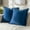 Navy, variant on 16×16 Inch Velvet Fringe Throw Pillow Cover 2-Pack Soft Textured Decorative Cushion for Sofa Bed Living Room Home Decor
