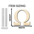 thumbnail image 2 of Unfinished Wooden Omega Silhouette - Craft- up to 24 DIY, 2 of 3