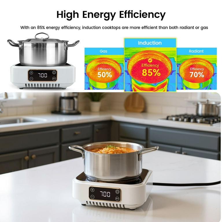 Induction Cooktop Small Mini inches Portable 700W 85V~120V Hot