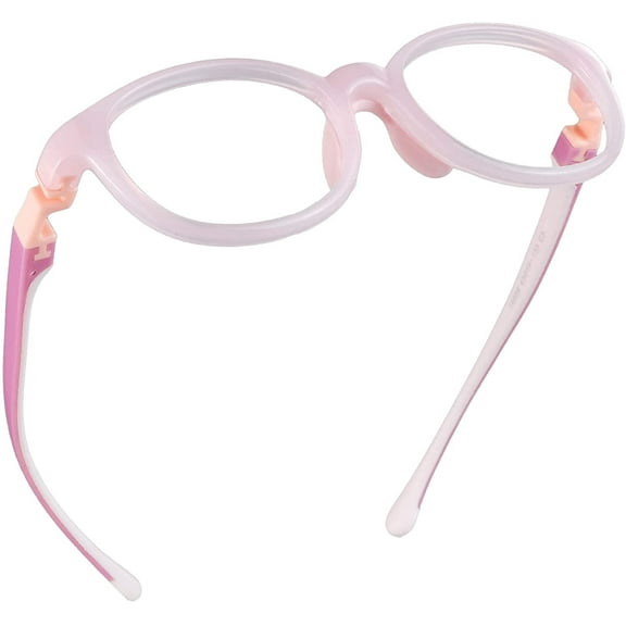LifeArt Kid Blue Light Blocking Glasses, Filter 85% of Harmful Blue Light, Anti Eyestrain and Blurry, Computer Glasses (Pink)