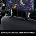 thumbnail image 4 of Kdxio Colorful Dinosaur Pattern Print 2 Piece Car Head Rest Covers Set Auto Front/Rear Seats Headrest Cover Universal Fit Most Cars,Sedan, SUV, 4 of 9