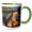 Green/White, variant on 3drose, Africa. Tanzania. Hippopotamus Yawning in Serengeti Np., 11oz Magic Transforming Mug