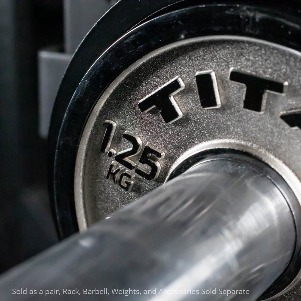 Titan Fitness 1.25 KG Olympic Calibrated Steel Powerlifting Plates, Machine Precision Steel Discs, Sold in Pair