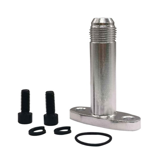 DEF Turbine Oil Drain Joint 10AN T3/T4 Turbocharger Flange Adapter (Silver)