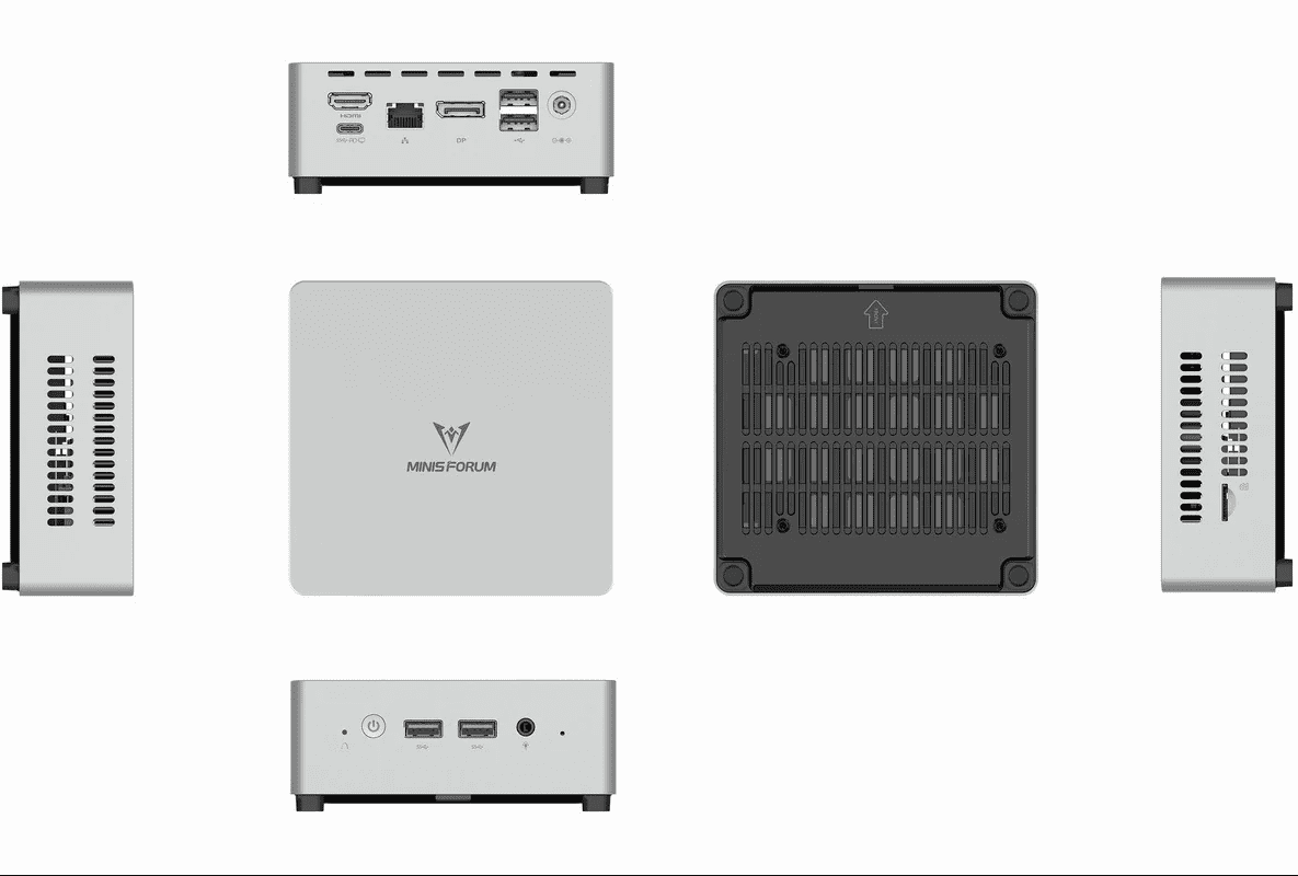 Minisforum UN100L Mini PC / Mini Computer with 16GB RAM & 512GB