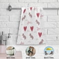 thumbnail image 4 of Coolnut Cute Dachshund Balloon Bath Hand Towels 2 PCS, 28.3"x 14.4" Ultra Soft and Highly Absorbent for Valentines Day Decorative Fingertip Face Towel for Home, Bathroom, Kitchen, 4 of 4