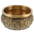 thumbnail image 5 of FRCOLOR Vintage Brass Treasure Bowl Feng Shui Decor Wealth Prosperity Money Holder Ornament For Home Office Decoration Good Luck Table Centerpiece, 5 of 8