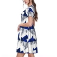 thumbnail image 2 of Easygdp Cartoon Iceberg Polar Bear para Vestido Transpirable de Mujer, Vestido Suelto de Manga Corta con Pliegues y Bolsillos para el Verano, 2 of 6