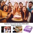 thumbnail image 5 of Gifts for Wife Blanket Throw Wife Birthday Gifts Ideas for Women Wedding Valentine''s Day Mothers Day Blankets to My Wife Gifts from Husband 50"X40", 5 of 6