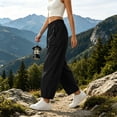 thumbnail image 4 of Athletic Pants for Womens Solid Color Drawstring Elastic Waist Drying Hiking Pants with Pockets XL, 4 of 6