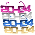 thumbnail image 1 of 4 Uds 2024 gafas de plástico accesorios para fotomatón 2024 decoraciones para fiesta de Nochevieja, 1 of 7