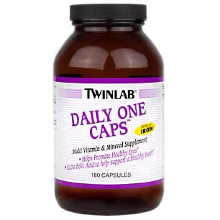 Twinlab Choline 100 Caps - Twinlab Daily One Caps without Iron, 180 Ct