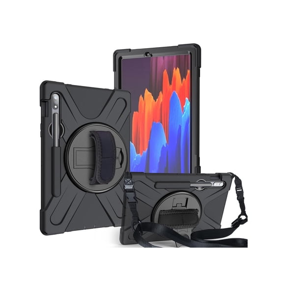 Galaxy Tab S8 2022 / Tab S7 2020 11 Inch Case SM-X700 SM-706 SM-T870 SM-T875 SM-T878 Shockproof Protective Cover with Pen Holder Shoulder Strap
