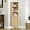 Natural, variant on Grepatio 68" Tall Corner Cabinet with Fluted Door, Corner Shelf Storage Cabinet, Freestanding Bathroom Shelf with 3 Adjustable Shelves for Bathroom, Living Room (Natural)