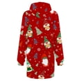 thumbnail image 4 of Tanghaowl Women's Sweatshirt Christmas Print Long Hoodie Casual Hoodie Dress for Holiday Comfort and Style Red XXL, 4 of 6