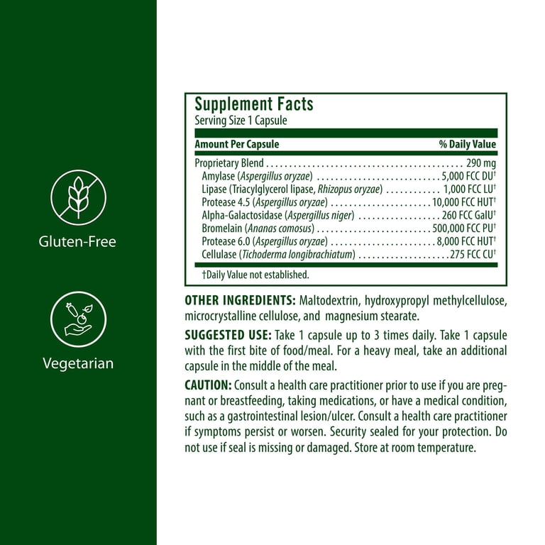Flora Daily Maintenance Digestive Enzymes - Contains 7 Enzymes for