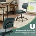 thumbnail image 5 of Resenkos PU Leather Adjustable Office Chair Swivel Task Chair with Backrest-Green, Home Office Computer Desk Chair, Small Office Chair for Bedroom,Study, 5 of 8