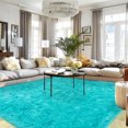 thumbnail image 2 of Socofuz 5x7ft Modern Super Soft Fluffy Plush Rug for Bedroom Faux Fur Cozy Carpet for Girls Kids Bedroom Light Blue, 2 of 6