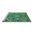 thumbnail image 2 of Ahgly Company Machine Washable Indoor Rectangle Abstract Turquoise Blue Modern Area Rugs, 6' x 9', 2 of 4