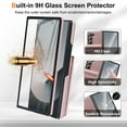 thumbnail image 5 of Decase for Samsung Galaxy Z Fold 7 Case with 2 in 1 Detachable Strong Magnetic Wallet,Built in Tempered Glass Screen Protector,Fashion PU Leather Back Cover,Shockproof Card Slot Stand Cover,Rosegold, 5 of 8