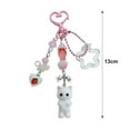 thumbnail image 6 of Xinyolin Keychain - Cartoon Plush Cat Flower Fish Bow Decor, Shoulder Bag School Bag Decoration, Hanging Pendant Gift, 6 of 8