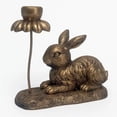 thumbnail image 2 of Rirozkan Easter Bunny Candle Holder, Resin Vintage Candlestick, Reclining Rabbit with Flowers, Gold Accent Table Decor, Rustic Home Accent for Mantle Shelf Spring Party Dining Table Decor, 2 of 6