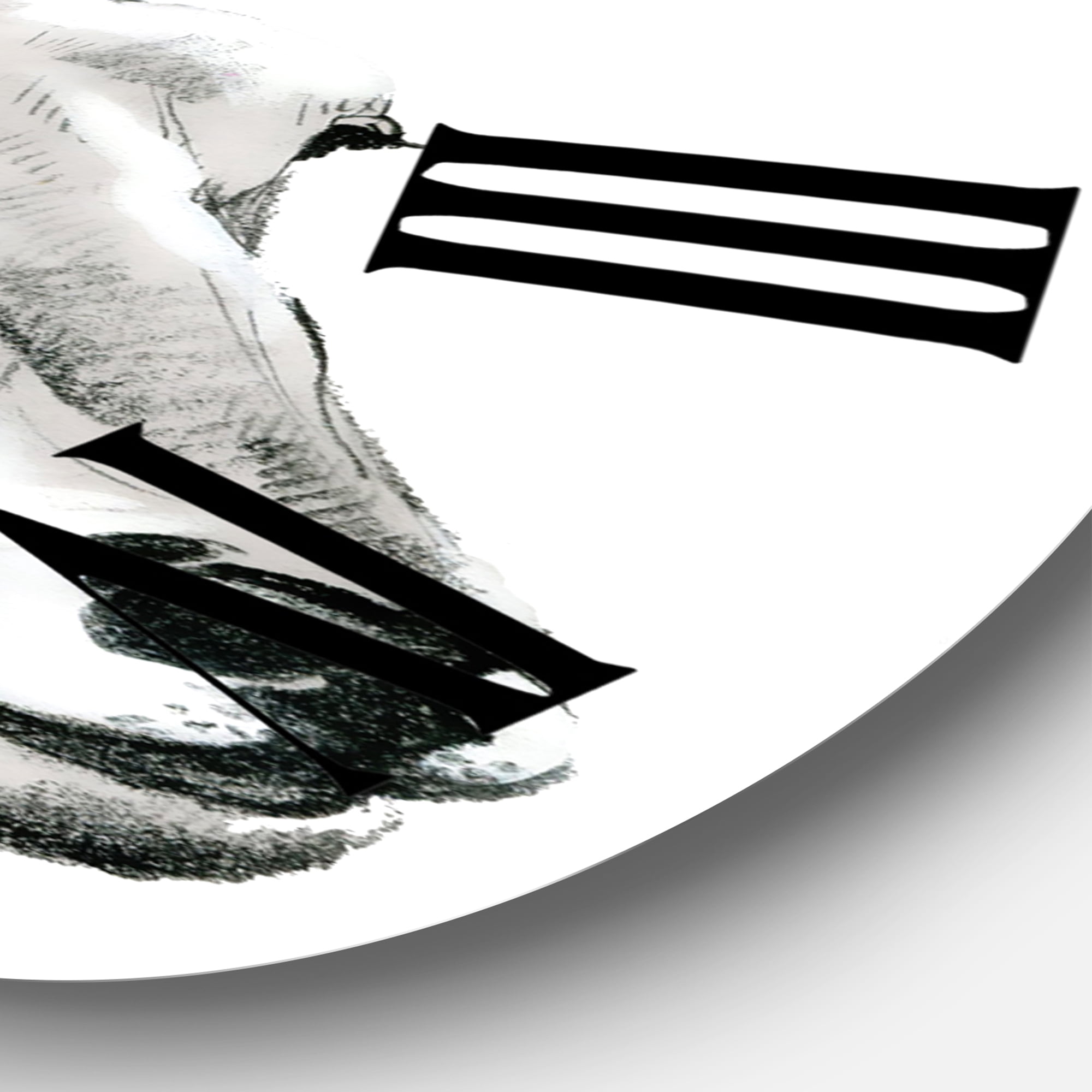Designart 1 in Quartz Farmhouse Wall Clock