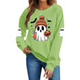 thumbnail image 5 of VKOYWKM Fall Halloween Sweatshirts for Women Ghost Graphic Sweatshirts Oversized Long Sleeve Crew Neck Pullover Holiday Party Sweatshirt, 5 of 6