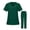 01-Dark Green, variant on Scrub Sets for Woman,V-Neck, Short Sleeve, Nurse Scrub Top & Jogger Pants,Medical Workwear for Nurses Blue L
