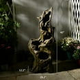 thumbnail image 7 of Water Fountain Outdoor 5-Tiers Large Cascading Realistic Tree Trunk Natural Waterfall Outdoor Fountain Resin Imitation Wood with LED Lights for Garden, Patio, Porch, 7 of 7