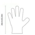 thumbnail image 3 of 100pcs Disposable Gloves - Thickened Oil-Proof, Food Grade Transparent PE Gloves for Beauty, Hairdressing, Kitchen & Household Sanitation, 3 of 6