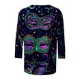 thumbnail image 5 of PFRNLF Mardi Gras Shirts Women,Fashionable Women's Spring/Summer Casual V-neck Long Sleeve Loose Relaxed Dress, 5 of 5