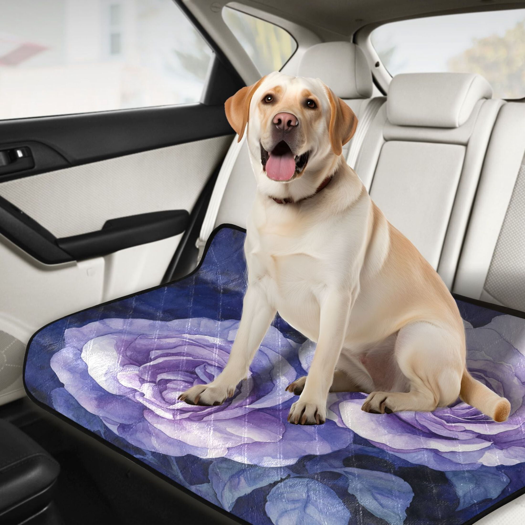 Qxltty Lilac Rose Cat litter Pads Pet Set of 3 Diaper Mats Center Anti-leakage Layer Absorbent Soft and Comfortable