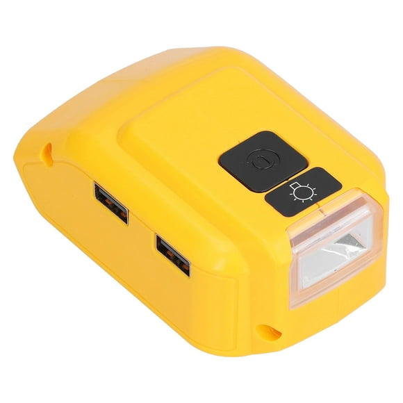 Wchiuoe Power Source Supply,Battery Charger Adapter Light,Battery Charger Adapter Converter LED Work Light for 14V‑22V USB Charging DC12V Output DCB090